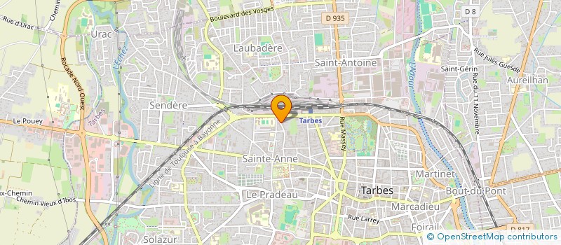 localisation de l'entreprise ECOLE TARBAISE DE MUSIQUE ET DE TRADITION  TARBES