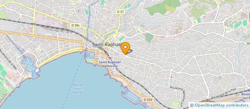localisation de l'entreprise ECOLE THERAPIES ENERGETIQUES COTE AZUR à SAINT-RAPHAEL