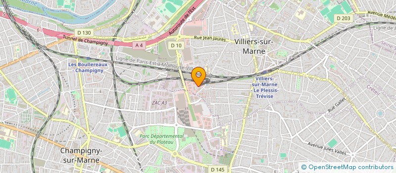 localisation de l'entreprise ECOLE THORANIQUE DE VILLIERS SUR MARNE  VILLIERS-SUR-MARNE