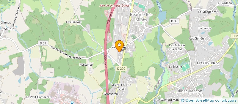 localisation de l'entreprise ECOLE VOVINAM DE BEAUNE LES MINES à LIMOGES