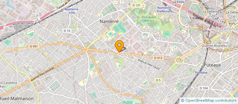 localisation de l'entreprise ECOLEAD à NANTERRE