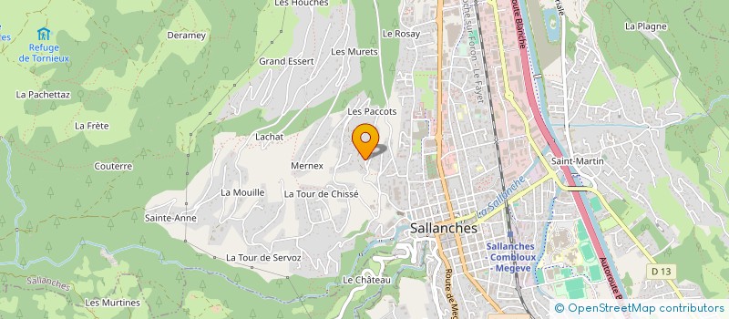 localisation de l'entreprise ECOLEAUGIK à SALLANCHES
