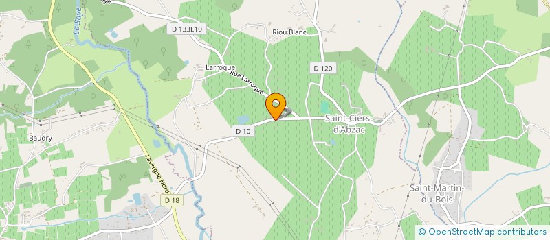 localisation de l'entreprise ECOLEGARDEEQUESTRE  SAINT-CIERS-D'ABZAC