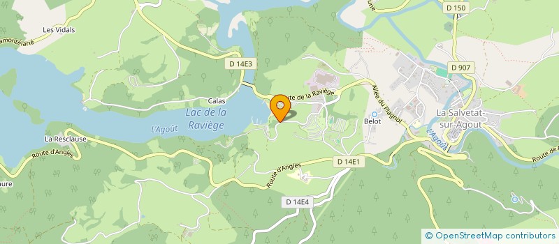 localisation de l'entreprise ECOLES DE VOILE DU PLATEAU DES LACS  LA SALVETAT-SUR-AGOUT