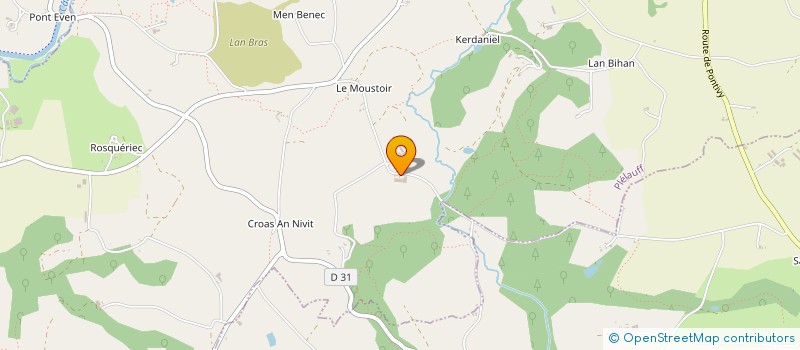 localisation de l'entreprise ECOLIEU DU HAMEAU DE KERNAT  PLELAUFF