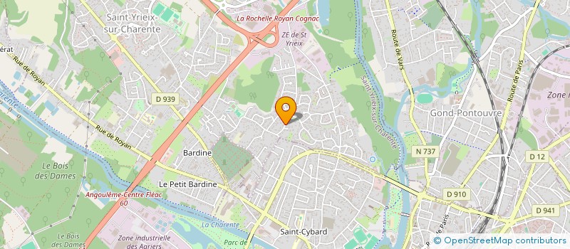localisation de l'entreprise ECOLISSIME à SAINT-YRIEIX-SUR-CHARENTE