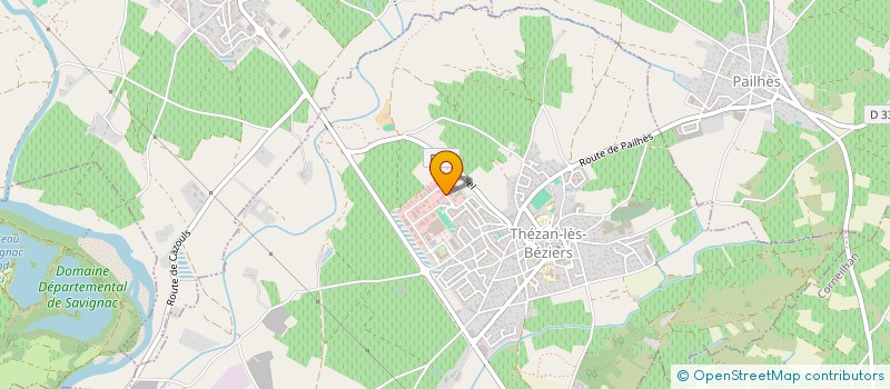 localisation de l'entreprise ECOLOAXE  THEZAN-LES-BEZIERS