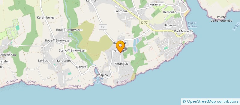 localisation de l'entreprise ECOLOCAL29  NEVEZ