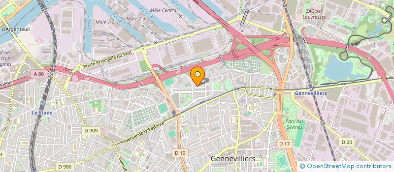 localisation de l'entreprise ECOLOCARE à GENNEVILLIERS