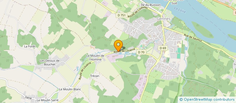 localisation de l'entreprise ECOLODGES LOIRE & SPA à GENNES-VAL-DE-LOIRE