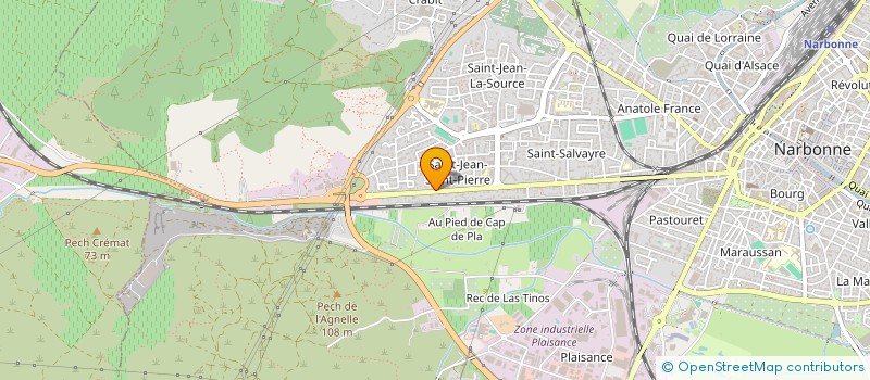 localisation de l'entreprise ECOLOGIE  DU CARCASSONNAIS DES CORBIERES ET DU LITTORAL AUDOIS  NARBONNE