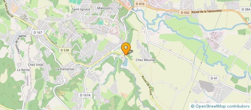 localisation de l'entreprise ECOLOGIE TONER ISERE RHODANIENNE à ESTRABLIN