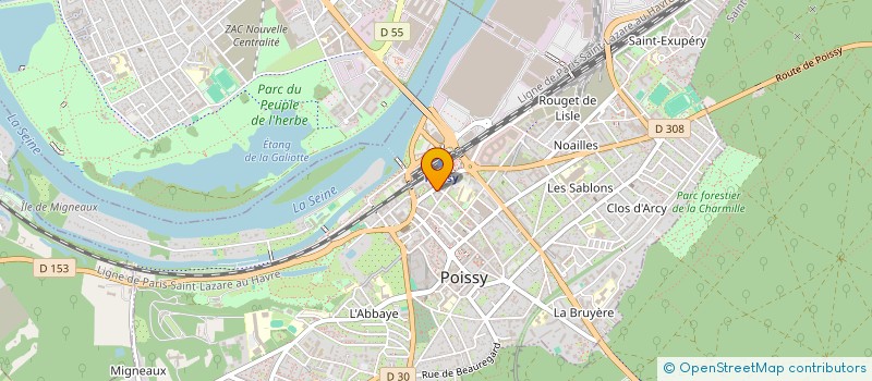 localisation de l'entreprise ECOLOGIE UNIVERSELLE  POISSY