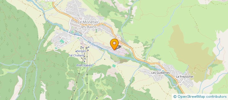 localisation de l'entreprise ECOLOGIS ET FILS à LE MONETIER-LES-BAINS