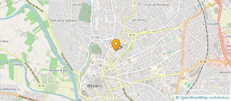localisation de l'entreprise ECOLUX CONFORT  BEZIERS