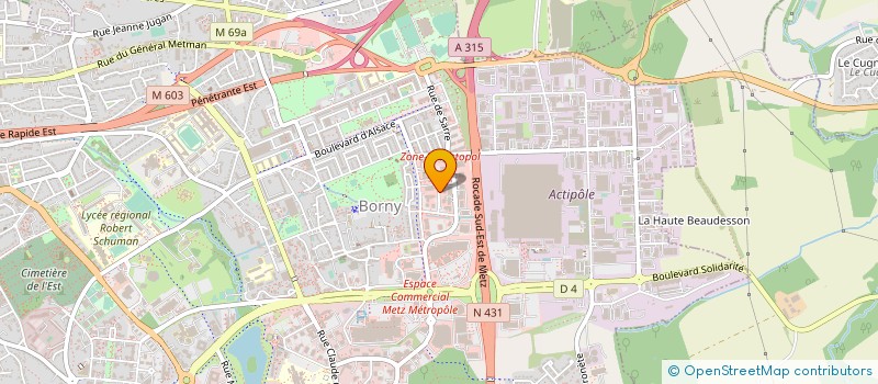 localisation de l'entreprise ECOMANIA à METZ