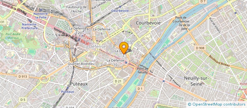 localisation de l'entreprise ECOMM à COURBEVOIE