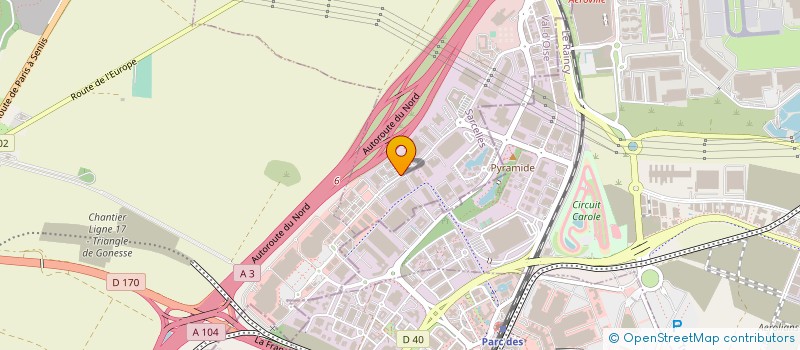 localisation de l'entreprise ECOMMERCE LOGISTIQUE à ROISSY-EN-FRANCE
