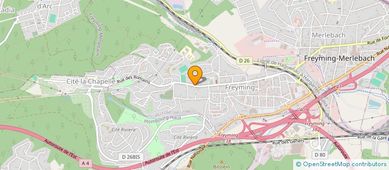 localisation de l'entreprise ECOMOBILITE LORRAINE  FREYMING MERLEBACH