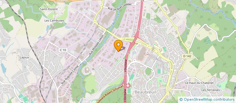 localisation de l'entreprise ECOMSOFT à LIMOGES