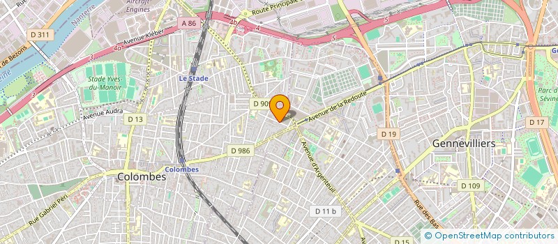 localisation de l'entreprise ECONAGE  COLOMBES