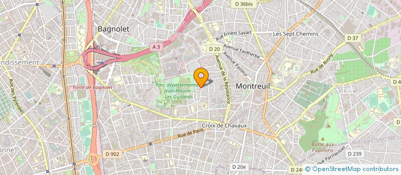 localisation de l'entreprise ECONOMIA à MONTREUIL