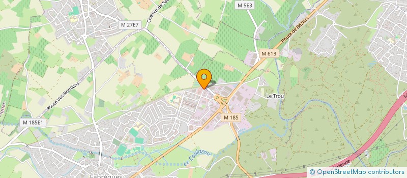 localisation de l'entreprise ECOPARC BB2  FABREGUES