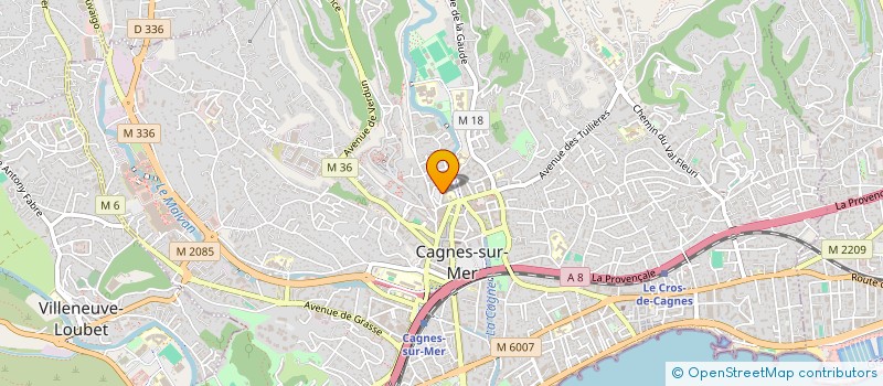 localisation de l'entreprise ECOPLUS à CAGNES SUR MER
