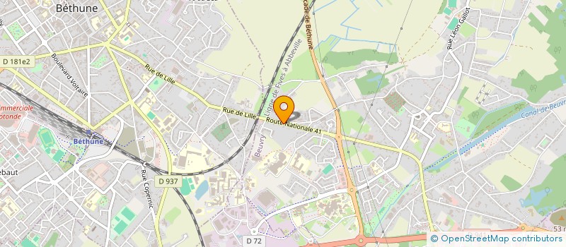 localisation de l'entreprise ECOPNEU à BEUVRY