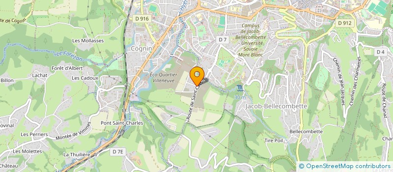 localisation de l'entreprise ECOPOLE ALIMENTAIRE DE SAVOIE  COGNIN