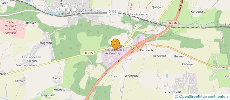 localisation de l'entreprise ECOPROD à SAINT-NOLFF