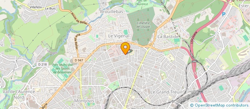 localisation de l'entreprise ECORCE EDITIONS à LIMOGES