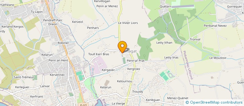 localisation de l'entreprise ECORCES ET AMES  TREFFIAGAT