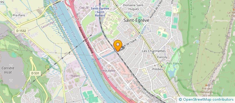 localisation de l'entreprise ECORE à SAINT-EGREVE