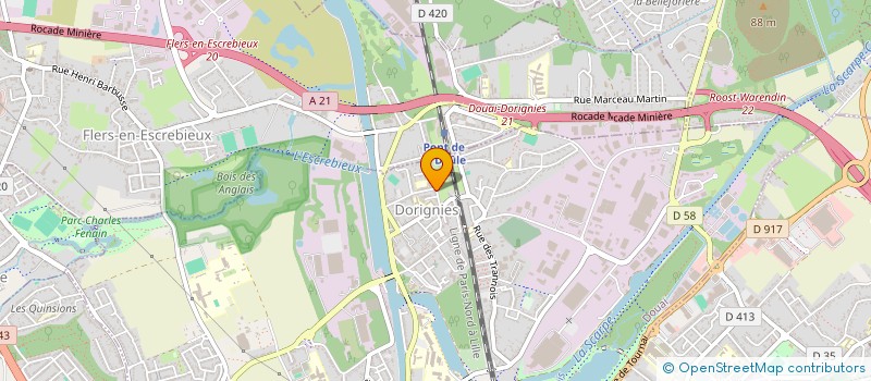 localisation de l'entreprise ECORENOVATION à DOUAI