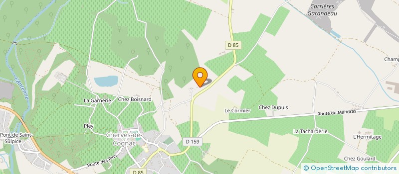 localisation de l'entreprise ECOREVET à VAL-DE-COGNAC