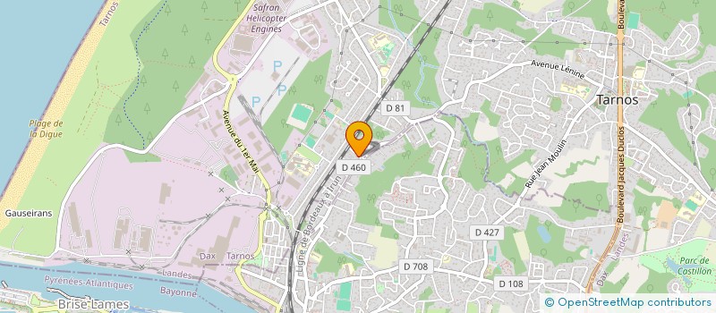 localisation de l'entreprise ECOSCOPE à TARNOS