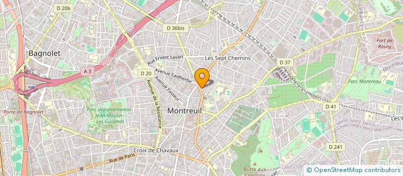 localisation de l'entreprise ECOSENS SAS à MONTREUIL