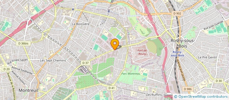 localisation de l'entreprise ECOSOLIDARITE à MONTREUIL