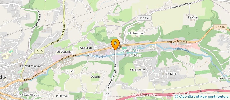 localisation de l'entreprise ECOSPHERE  SAINT-CLAIR-DE-LA-TOUR