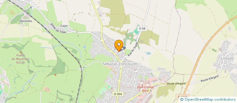 localisation de l'entreprise ECOSYSTEM  SEBAZAC-CONCOURES