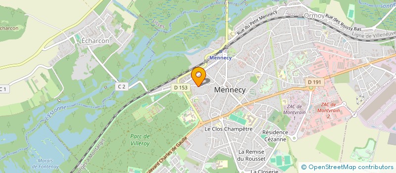 localisation de l'entreprise ECOSYSTEM FACTORY à MENNECY