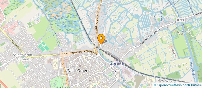 localisation de l'entreprise ECOSYSTEME à SAINT-OMER