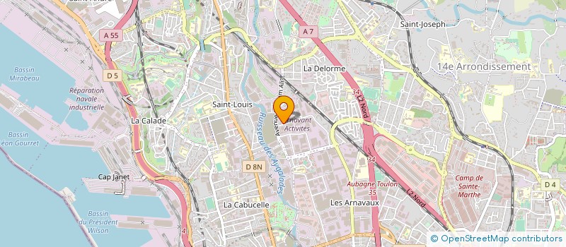 localisation de l'entreprise ECOTEC à MARSEILLE