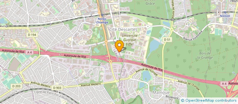 localisation de l'entreprise ECOTECH à CHAMPS-SUR-MARNE