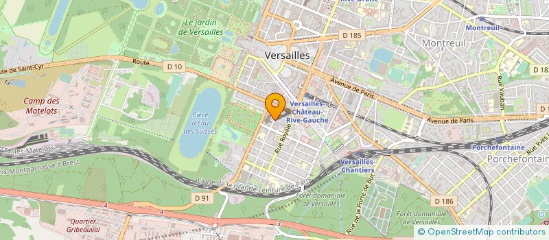 localisation de l'entreprise ECOTECH ENVIRONNEMENT à VERSAILLES