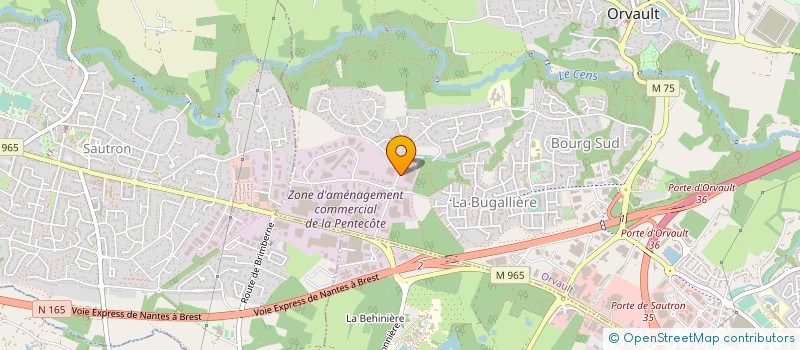 localisation de l'entreprise ECOTECH FRANCE à ORVAULT