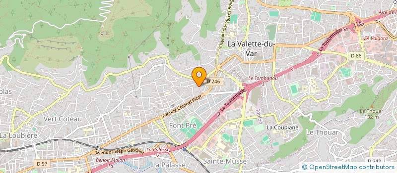 localisation de l'entreprise ECOTEK ALU  TOULON