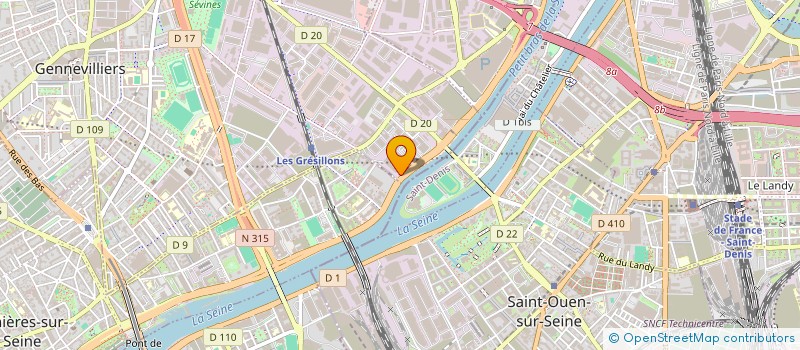 localisation de l'entreprise ECOTEP  GENNEVILLIERS