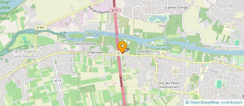 localisation de l'entreprise ECOTERRITORIAL à OLIVET